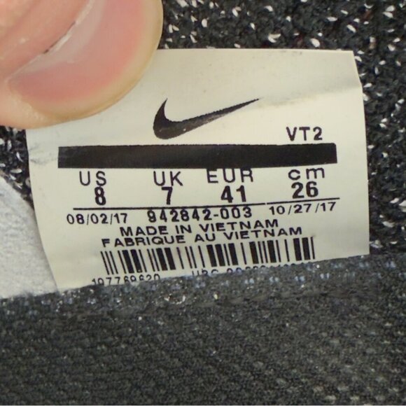 Nike Air Vapormax 2.0 Black Hot Punch Men's Size 8 US/7 UK/41 EU 942842-003 - Picture 2 of 14